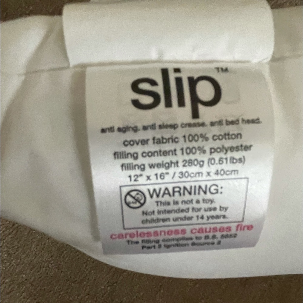 Slip silk pillowcase TRAVEL size pillow ONLY
